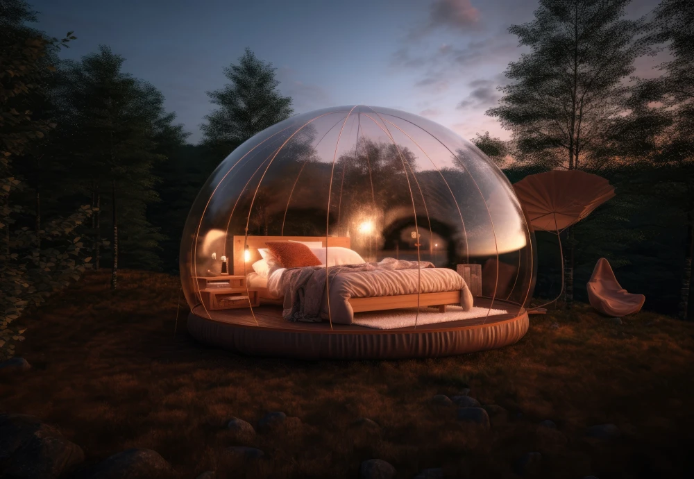 camping tent with transparent roof